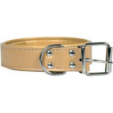 5PZ COLLARE PER CANI FINTO CUOIO IMBOTTITO - cm.65x3,5