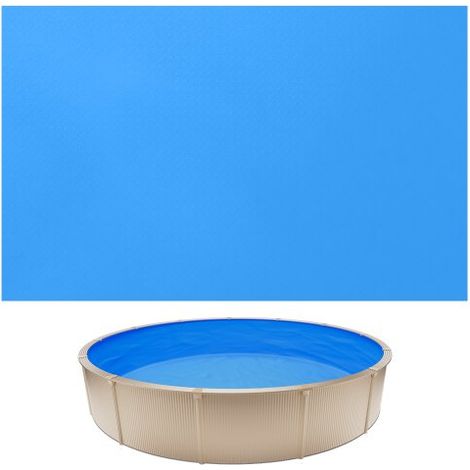 Revestimiento para Piscina Redonda PVC, Liner para Piscinas Elevadas Redondas de Diámetro 360 cm, Altura de Pared 90 cm, Grosor 0,4 mm, Resistente al Desgarro, Sol y Frío para Exterior Jardín (1/5)