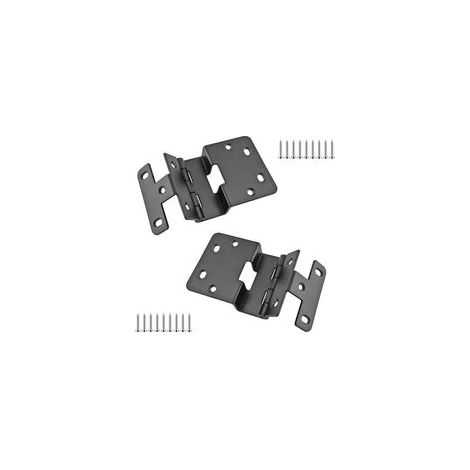 Lot de 2 Charnières Pliables, Charnière Porte Boîte Bois, Charnières à Quatre Plis pour Armoire et Meubles, Accessoires de Meubles, Noire (1/5)