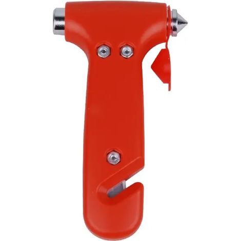 Martello di sicurezza per autoveicoli (1 unità), martello automatico di evacuazione d'emergenza con rompivetro e taglia cinture di sicurezza, strumento di evacuazione d'emergenza rosso - AquaForge (1/5)