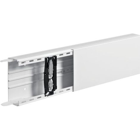 Hager – Goulotte distribution 60mm x 150mm RAL 9016 – PVC résistant pour cheminement câbles – Livrée avec agrafes pour installation facile