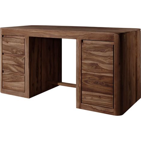 scrivania in legno di Sheesham / Acacia 150x75x78 smoked cherry tinto TORONTO 148 (1/3)