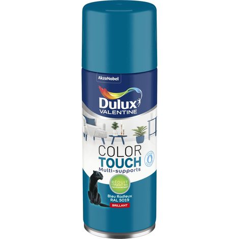 Peinture Aérosol Color Touch - Brillant Bleu Radieux 400 ml - Dulux Valentine (1/5)