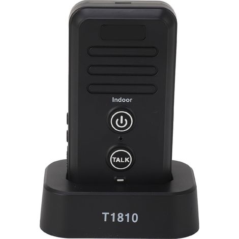 Interphone sans fil portier voix communication intérieur domotique noir 1500 m autonome 2000mAh (1/5)