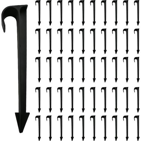 Lot de 50 piquets de Fixation de Tuyau d'arrosage de Jardin Ancrage au Sol piquets de Terre pour système d'irrigation pour Irrigation du Jardin, ancrage au Sol piquets de Terre Tuyau perlé, 11 (1/5)