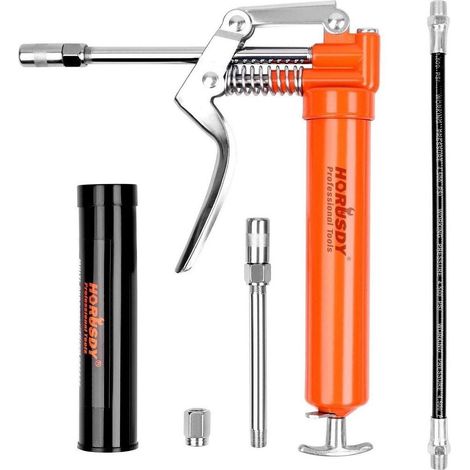 TrAdE Shop Traesio - Ingrassatore Manuale A Siringa Grasso Pistola Ingrassaggio Con 4 Accessori 97353 - (1/5)