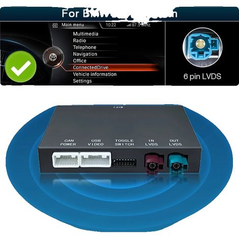 Decodificador inalámbrico CarPlay Android Auto, compatible con varios modelos de vehículos compactos de lujo, navegación GPS, para BMW NBT MINI (1/2)
