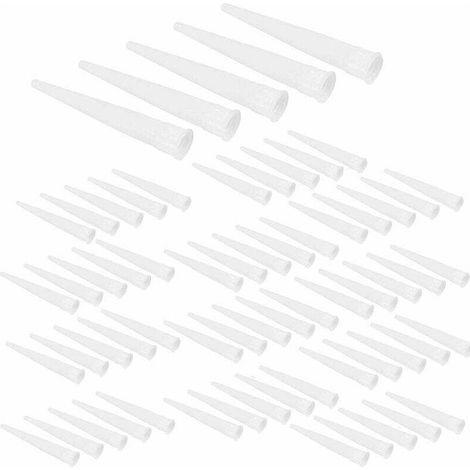 100 Pièces Cartouche Douilles Silicone Douilles embouts de Remplacement en Silicone Pointes Cartouche Cartouche Buses Buses (1/4)