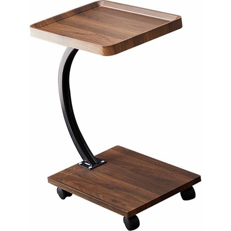 Table d'appoint carrée pour canapé, double étagère, minimaliste et polyvalente, idéale salon et chambre, table de bout design moderne. (1/5)