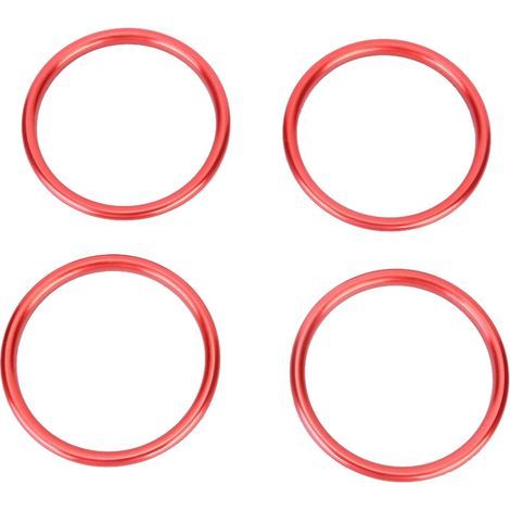 4-teiliger dekorativer Lüftungsgitterring, verschleißfester roter Auspuffring zur Dekoration (1/5)