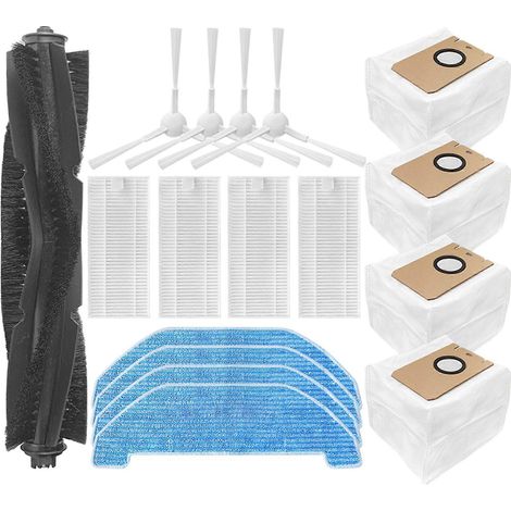 Kits de pièces de rechange pour brosse principale, brosse latérale, filtre et lingette de nettoyage pour aspirateur robot intelligent Q11 (1/4)