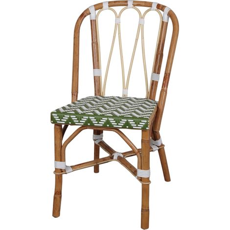 AUTRES Chaise en rotin avec un style bistrot - modèle 037 - vert (1/4)