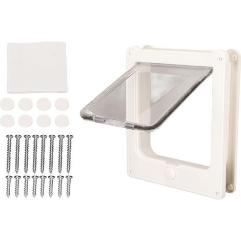 Porte à Rabat pour Animaux De Compagnie, Magnétique Verrouillable 4 Modes Porte Automatique Silencieuse pour Chat pour Porte De Maison (1/5)