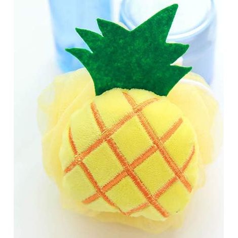 Éponge de bain douce en forme de fruit, loofah en maille pour enfants et adultes, pour un bain beauté. (1/4)