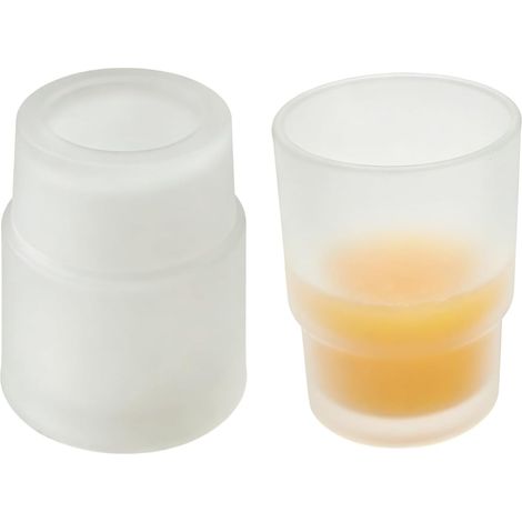 2PCS Gobelets Brosse à Dents en Verre Dépoli, Pot Brosse à Dent Antidérapant et Hygiénique, Coupe Bain de Bouche, Coupe Brosse à Dent pour Salle de Bain, Maison et Hôtel (1/5)