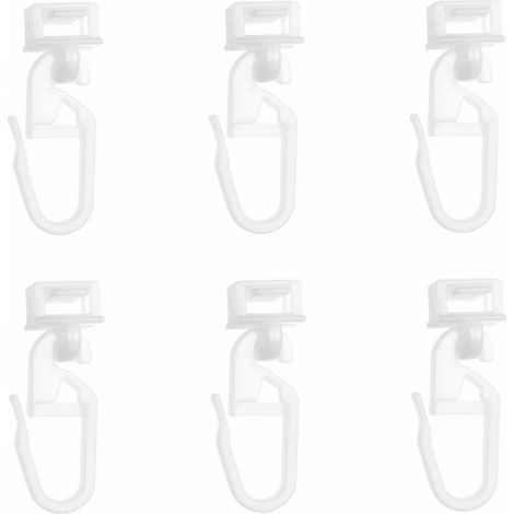 Maxi-Clip-On mit Klapphaken, 20 Stück, PVC, Weiß (1/4)
