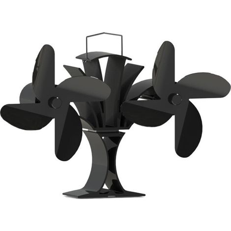 Ventilateur de cheminée, ventilateur thermique à bois, conception silencieuse, adapté à la circulation de la chaleur écologique domestique-8 pales (1/4)