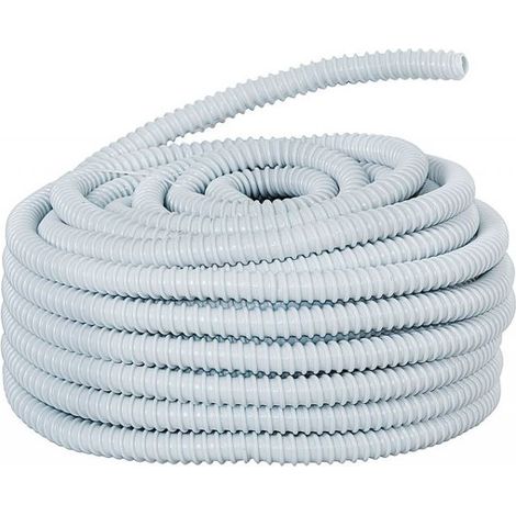 Tuyau ondulé gris - 25 mm - Résistant aux UV - Flexible - 1 m (1/4)