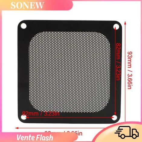 Sonew Grilles de filtre de ventilateur d'ordinateur 4 pièces PVC ordinateur ventilateur filtre electromenager cuisson Noir (1/5)