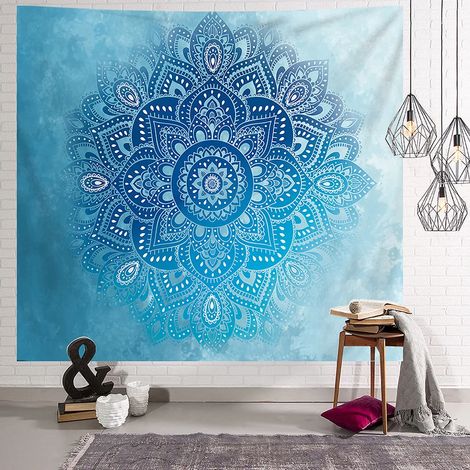 Tapisserie 200 cm x 150 cm, makata, foulard mural, naturel, décoration murale, matière douce, tapis pour salon, chambre, tapis de yoga, couverture de pique-nique, décoration murale, couleur 28 (1/2)