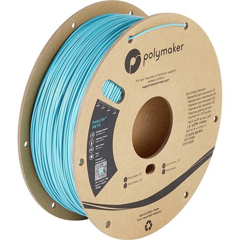 Polymaker PB01010 PolyLite Filament PETG résiste à la chaleur, résistance élevée à la traction 1.75 mm 1000 g turquoise 1 pc(s) X250182 (1/5)