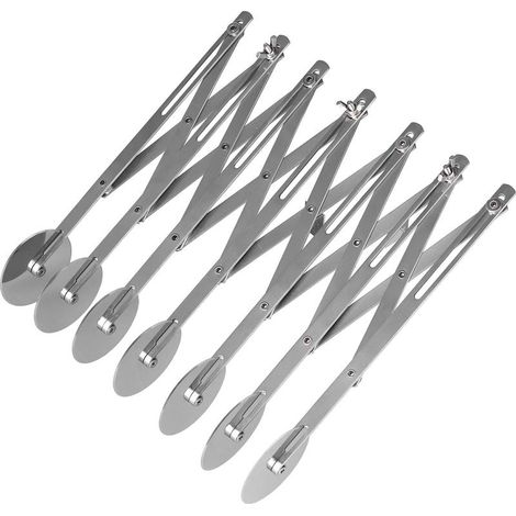 Coupe-pizza Rouleau de pâte multi-roues Diviseur de pâtisserie en acier inoxydable Biscuits Cutter Roues Roulette à Pizza pour la cuisine à domicile ou un usage commercial(7 roues) (1/5)