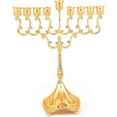 Bougeoir élégant et haut de gamme pour une table lumineuse, idéal pour un dîner aux chandelles. Couleur or. (1/5)