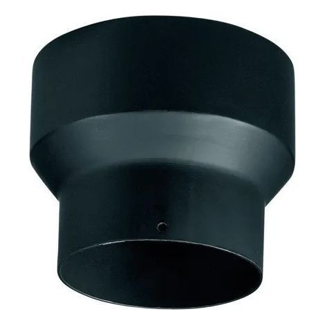 Maggiorazione canna fumaria in acciaio per stufa a legna Ø130 mm spessore 2 mm colore nero
