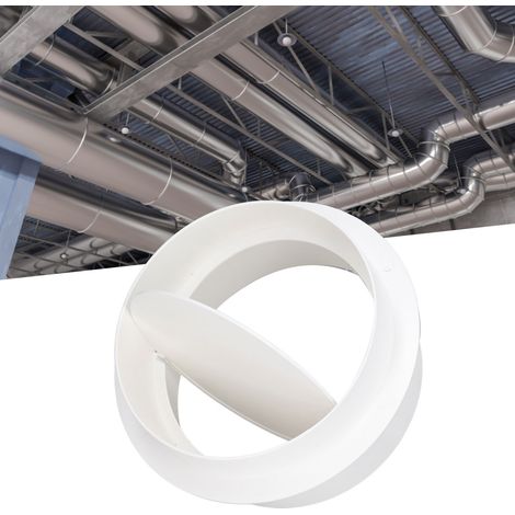 Clapet anti-retour 6 pouces, bloqueur de tirage, régulateur unidirectionnel de flux d'air, accessoire de raccord ABS pour conduit