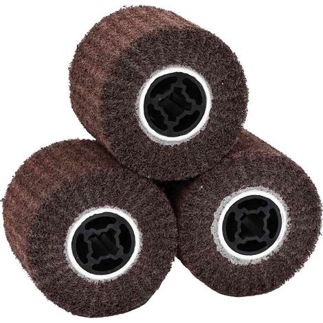 Schleifrollen 3 pcs Braun 12 x 12 x 10 cm Synthetische Faser