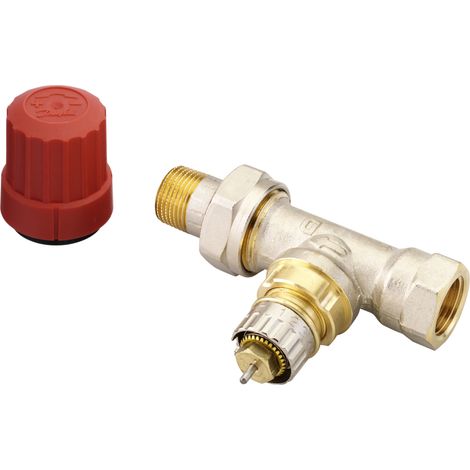 Danfoss Ventilgehäuse RA-N 10 R 3/8, Durchgang, matt vernickelt