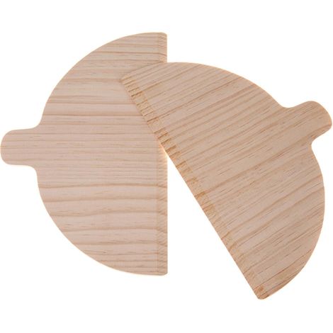 Pelle À Pizza - Bois Massif - Forme Demi-Ronde - Pour Four À Pizza - 2 Pièces (1/5)