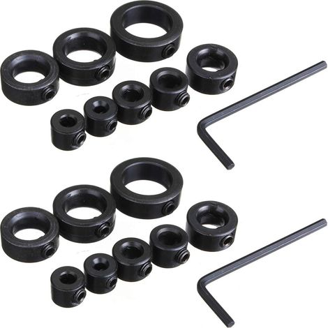 16PCS 3-16mm Butées de Profondeur Pour Foret 2 Set Reglable Collier Depth Stop Bit Positionneur de Bague Locator (1/5)