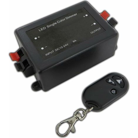 Variateur LED sans fil 12 V avec télécommande, pour tout type d'ampoules LED à intensité variable. [Classe énergétique A] (1/4)