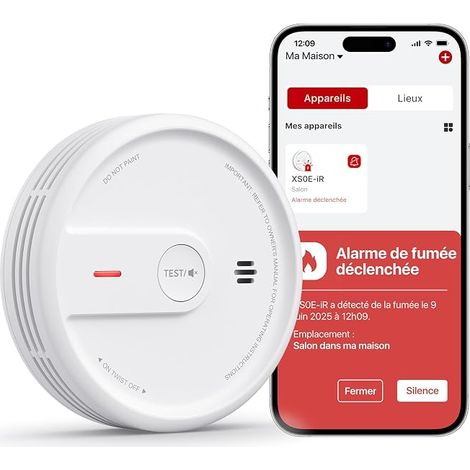 Détecteur de Fumée Connecté Wi-FI, XS0E-iR (1/5)