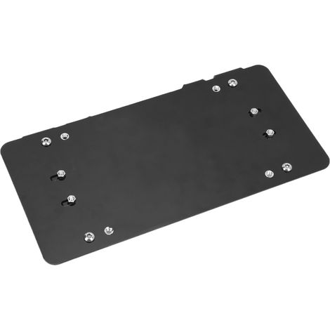 Plaque d'immatriculation support noir acier inoxydable treuil porte-plaque auto camion moto (1/5)