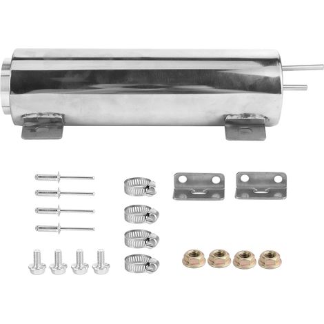 GARRYFIZH ‌Réservoir de Débordement Radiateur 32oz Acier Inoxydable 3x10in Automobile Compatible Chrysler - Haute Capacité‌