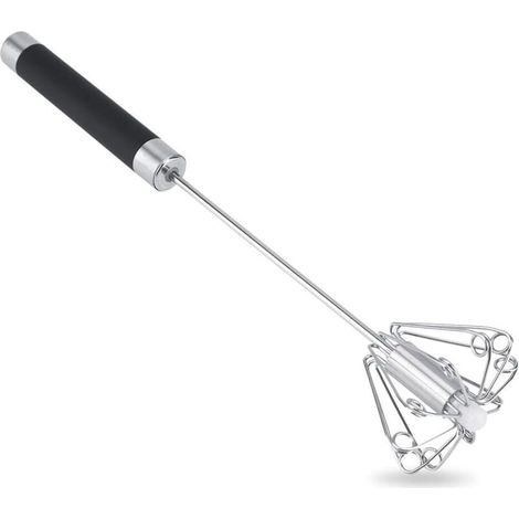 Batteur à oeufs Fouet rotatif - Batteur à oeufs manuel rotatif durable anti-rouille en acier inoxydable (1/4)