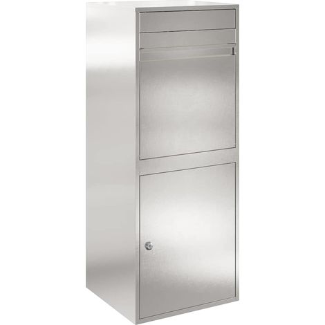 Boîte de dépôt de colis avec stockage Argenté 47,5 x 38 x 59 cm