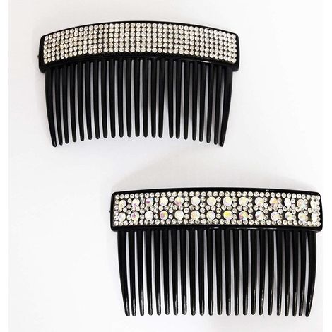 TrAdE Shop Traesio - Fermaglio Pettine Fermacoda Brillantini Glitter Ferma Coda Ferma Capelli -