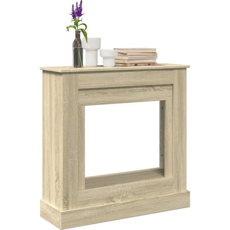 Kaminumrandung Sonoma-Eiche 90x30x90 cm Holzwerkstoff