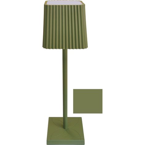 LAMPADA DA TAVOLO A LED VERDE SENZA FILO DIMMER LUCE CALDA TOUCH RICARICA USB (1/2)