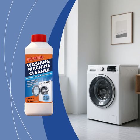 Nettoyant pour lave-linge JAKEHOE – Élimine le calcaire, la saleté et les odeurs convient aux lave-linge à chargement frontal et par le haut. 300 ml (1/5)