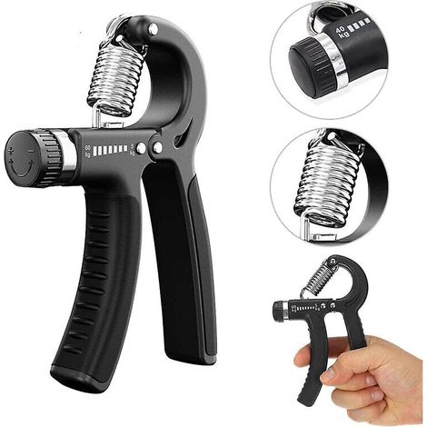 Appareil de musculation pour avant-bras avec poignée réglable, 5-60 kg, noir (1/5)