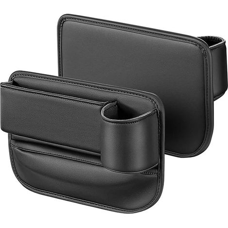 1 Pièces PU Organisateur Voiture pour Siège de Voiture, Boîte de Rangement pour Siège, Auto Seat Gap Organisateur, Poche Latérales de Rangement de Auto pour Le Stockage Portefeuille, Cartes (1/5)