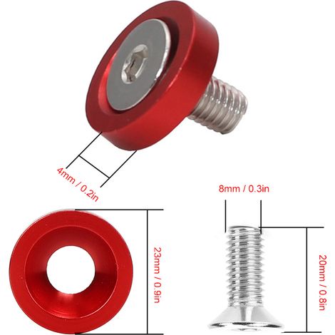 Joints décoratifs universels M8, lot de 6, rouge DP003 (1/5)