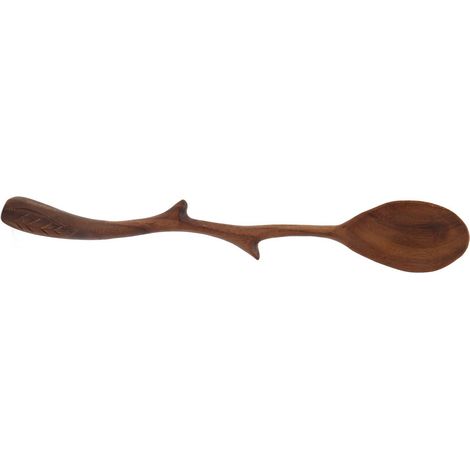 Cuillère en bois style japonais, robuste et légère, texture délicate, idéale pour mélanger—famille, café, bureau—noyer (7,9x1,2 pouces) (1/5)