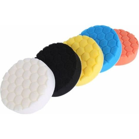 5 Pièces Pad Polissage, 125Mm/5 Pouces éponge Kit Ppolissage Voiture Pour Lustrage Carrosserie Voiture, Tampon Durable (1/5)