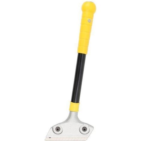 Grattoir Vitre, Grattoir Peinture, Racloir pour Plaque avec Fonction knock-out, Scraper Plancha à Long Manche pour Plaque à Induction, Nettoyage, Fenêtres, Carrelage (1/5)