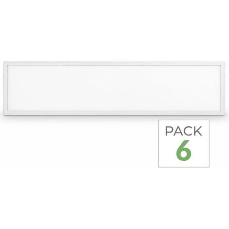 Pack de 6 - Panneau LED Slim 120x30 36W 120lm/W TRIAC Sans Flicker - Blanc Chaud - SILUMEN (1/3)